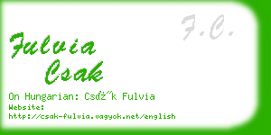 fulvia csak business card